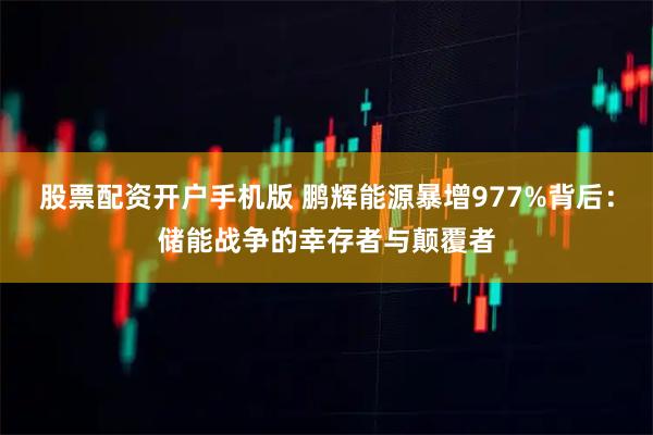 股票配资开户手机版 鹏辉能源暴增977%背后:储能战争的幸存者与颠覆者